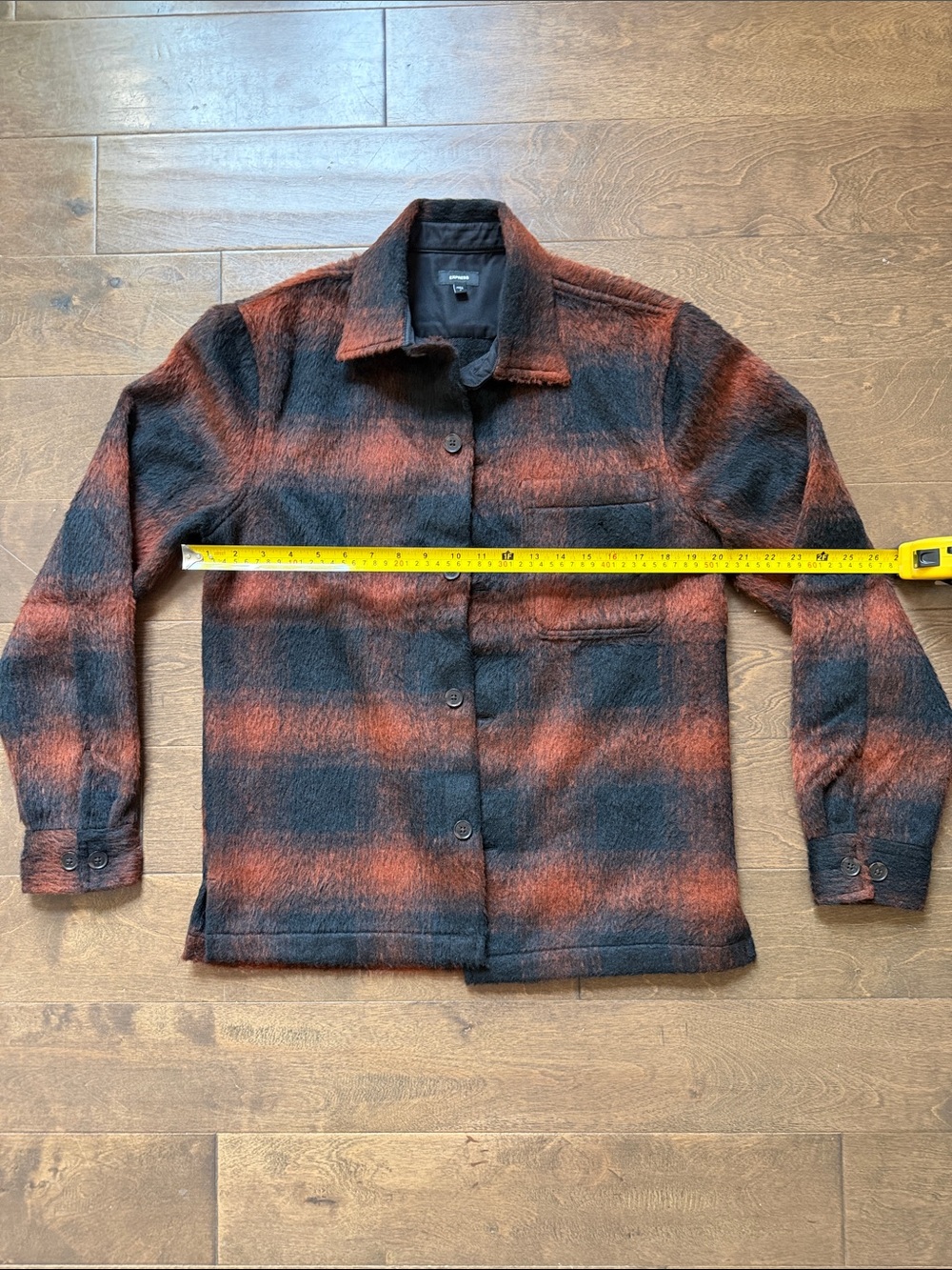 Express plaid button up jacket